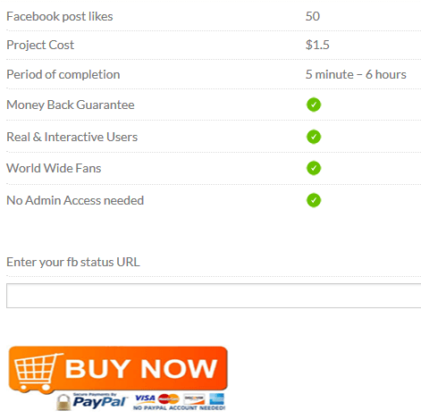 buy Facebook post likes